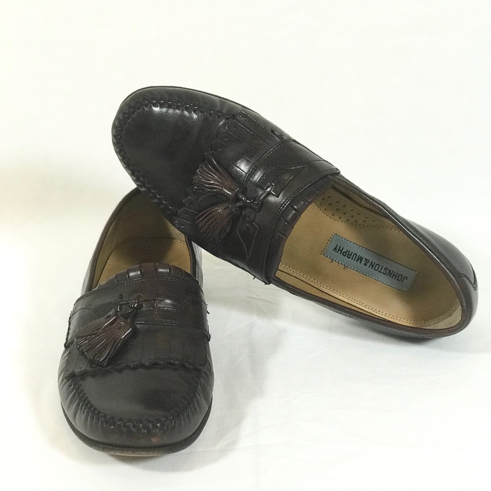 Johnston and Murphy mens tassel loafer shoes sz 9